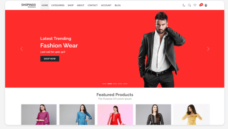 Shopingo - eCommerce HTML Template