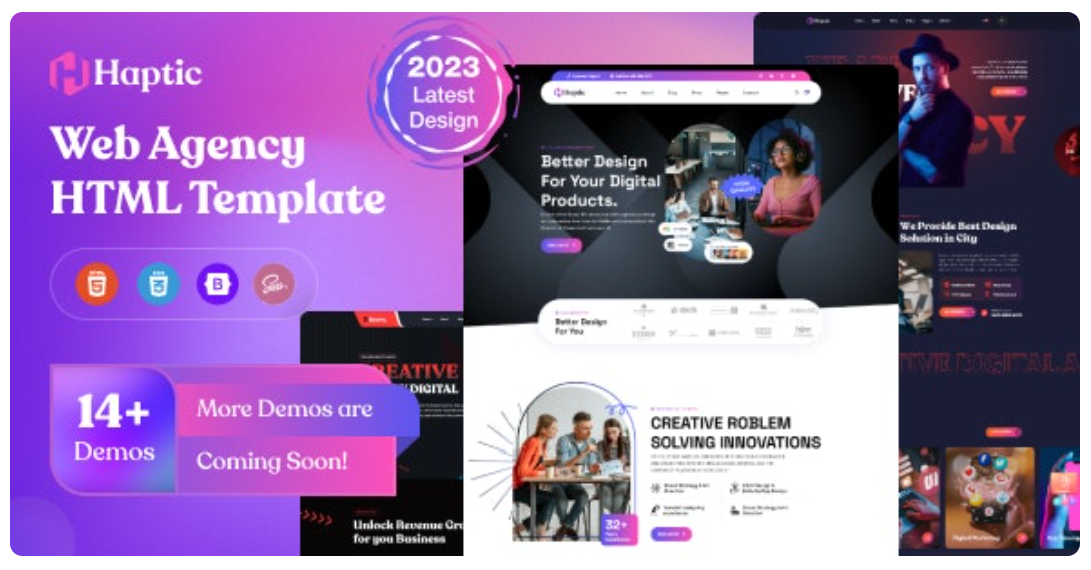 Haptic – Web Design Agency HTML Template